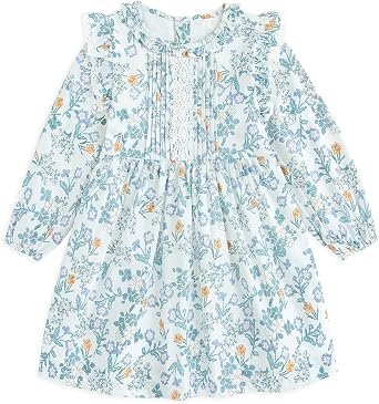 Simplee kids Baby Girls Smocked Dress,Long Sleeve | Sweet and Adorable Style,Spring and Fall Daily Wear,for Baby and Little Girls