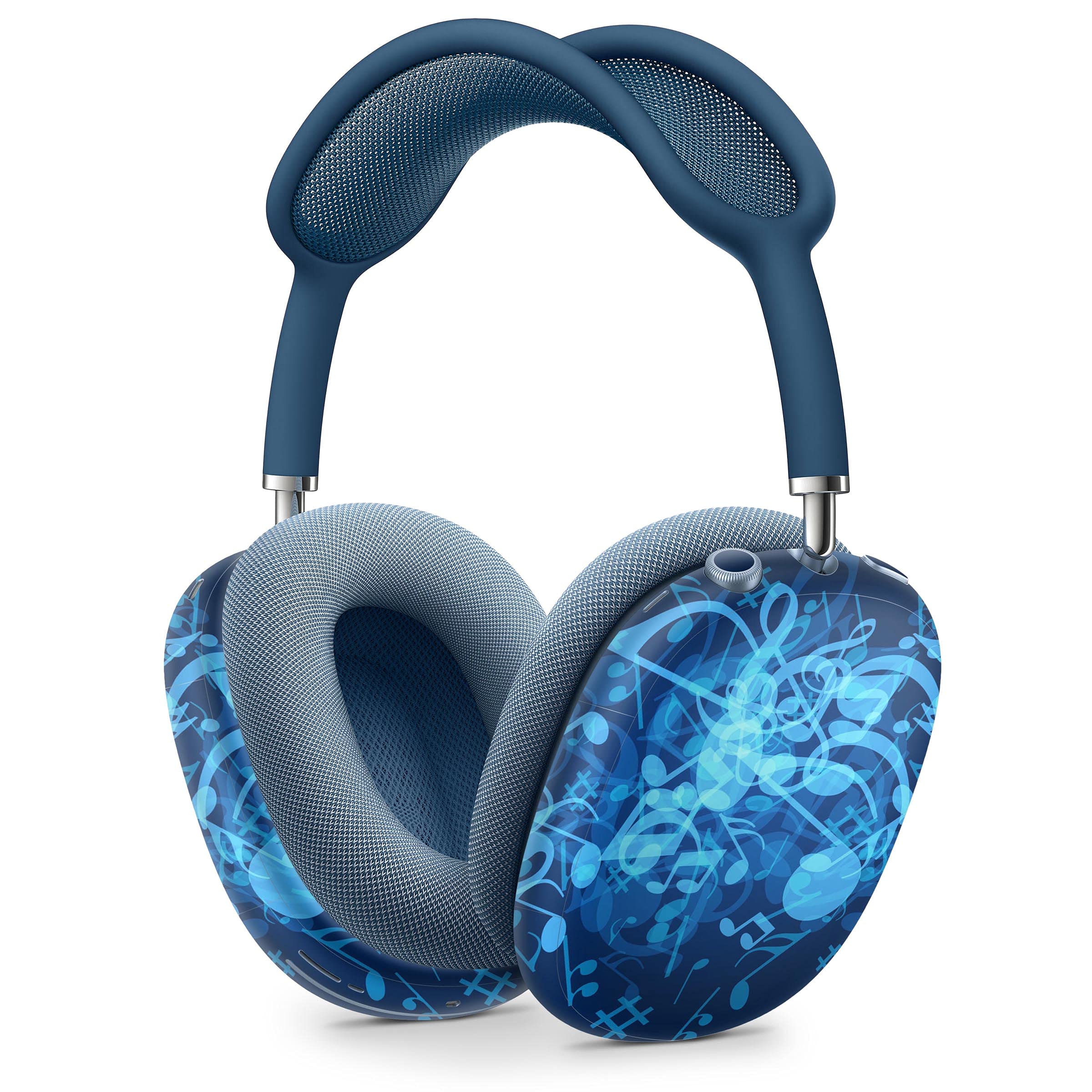 Apple AirPods Max カスタムスキン付き 本体 Amazon.com: Design Skinz Glowing Blue Music Notes Skin Decorative