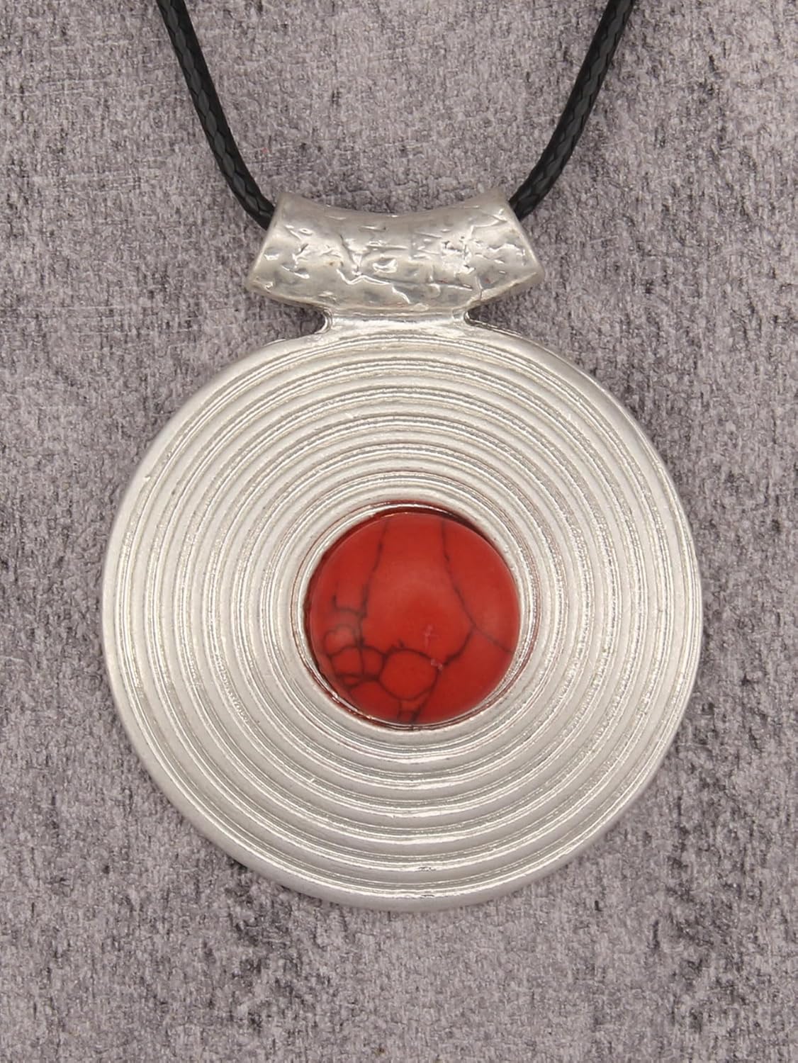 Jeilwiy Boho Statement Necklace for Women Chunky Hippie Necklace Womens Long Leather Necklaces Black Choker Bohemian - Image 9