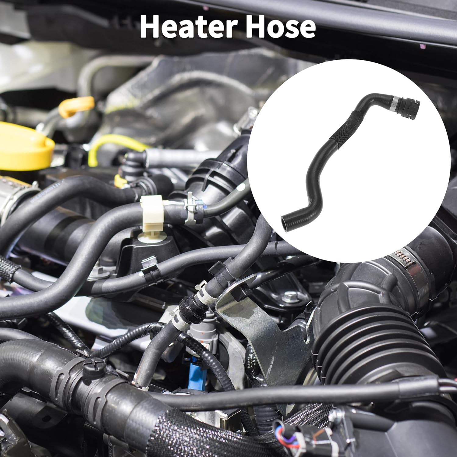 Heater Hose for Audi A4 2009-2013 A4 Quattro 2008-2012 Good Sealing No.8K1819371AB Engine Coolant Overflow Tank Hose Black 1 Pc