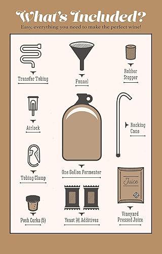 Miniatura 10 de Craft A Brew - Kit de vino Cabernet Sauvignon - Fácil para principiantes - Kit de elaboración de vino en casa - Incluye ingredientes y equipo