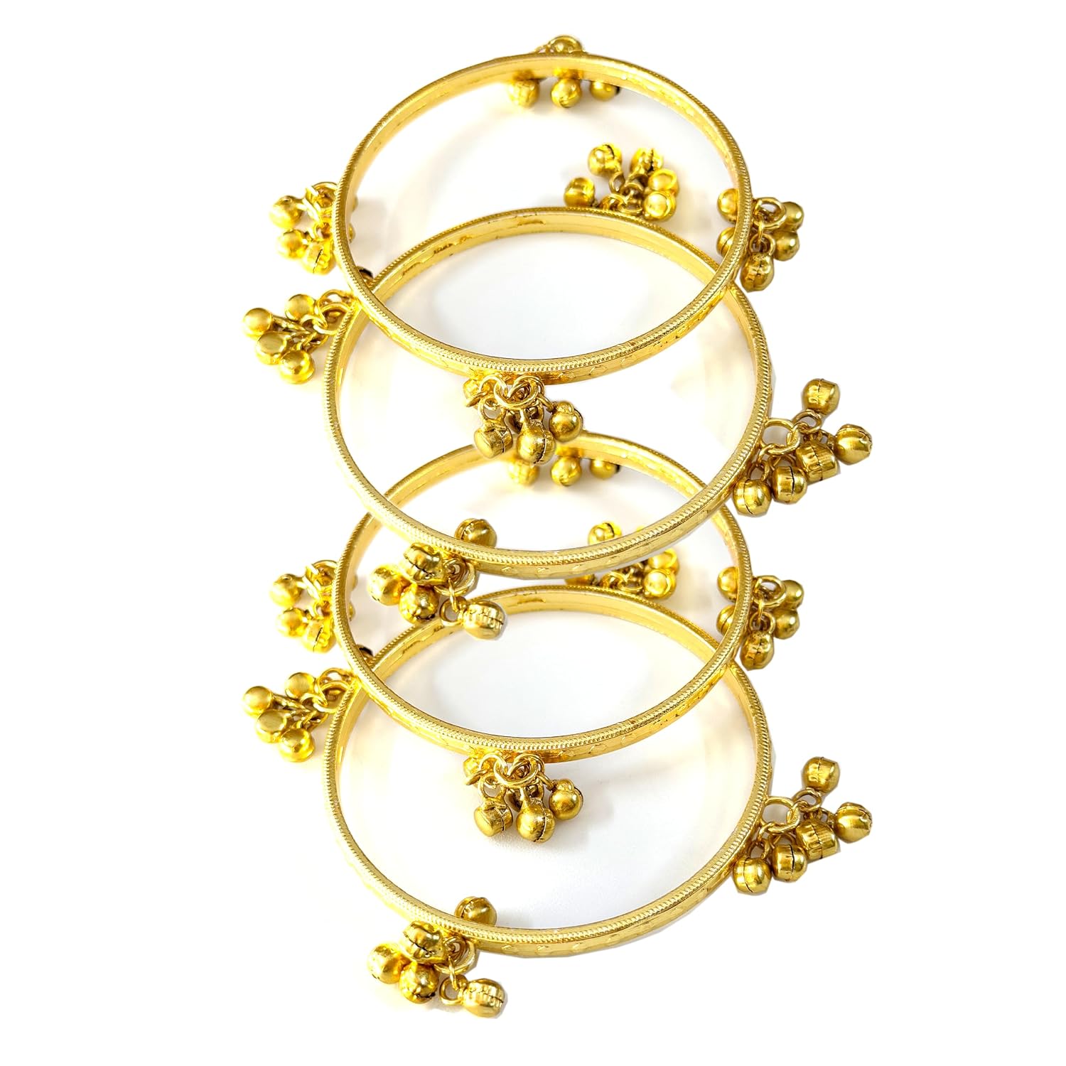 THE STYLE COURTYARD Kashmiri Multani Ghungroo Bangle Set of 2 (Gold-Tone), Traditional Bell Charm Kangan/Kada for Women & ... - Review, Price and Buying Guide