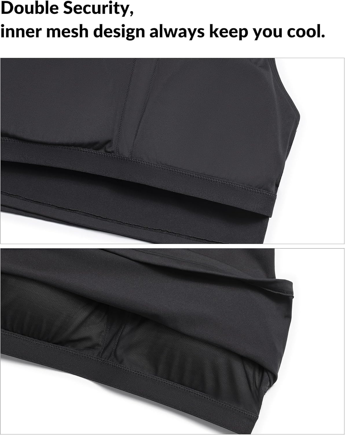 Yvette Longline Yoga Bras Gym Top for Women Sports Bra Racerback Workout with Removable Pads - Image 5