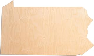 “Pennsylvania”, Unfinished State Wood Cutout Shape (Pennsylvania)