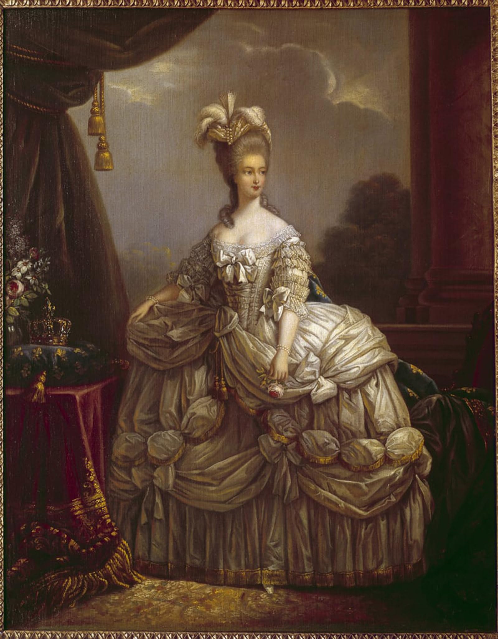 ARTXLXXBN Famous Art Print Poster Vintage Wall Art Portrait of Marie Antoinette by Elisabeth Louise Vigee Lebrun Canvas Art Poster for Home Decor 60x90cm