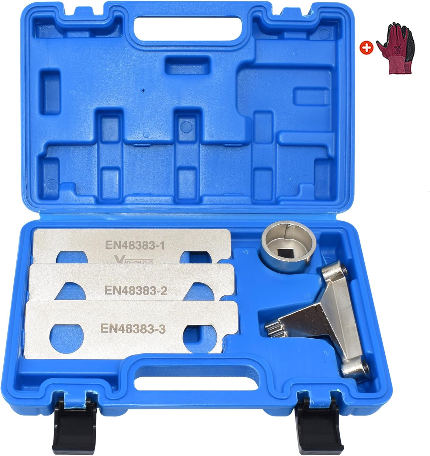 5Pcs Camshaft Retaining Tool Kit, Compatible with GM Cadillac Buick Saturn Pontiac Chevrolet Holden 2.8L 3.0L 3.6L Engine, Replace EN-48383 EN-46105 EN-46106 EN-46111, Flywheel Locking Tool