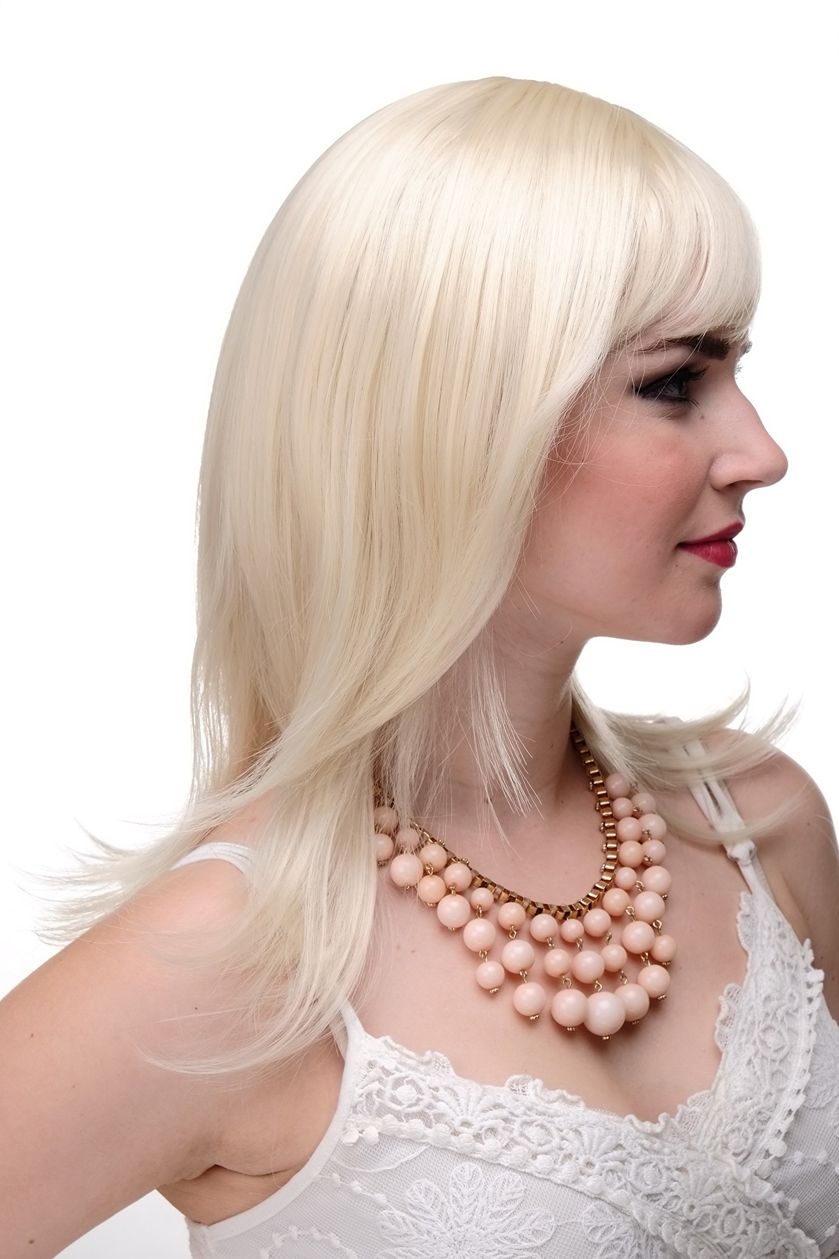 WIG ME UP 3003-303/220 Lady Quality Wig long medium length naugthy long bangs (can part to side) straight layered bright gold blond mix approx 19,5inch - Image 3