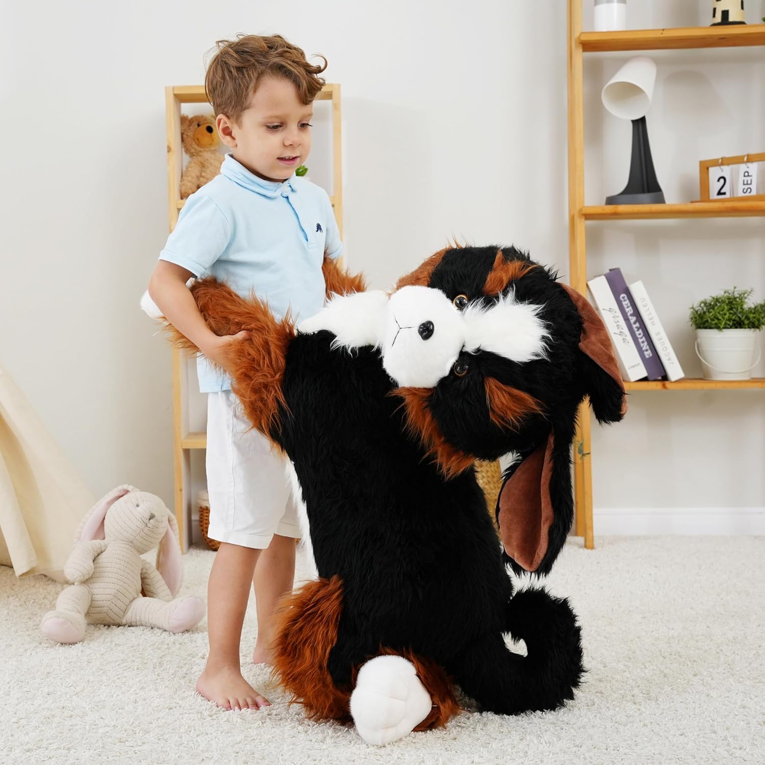 Giant Dog Stuffed Animals, Soft Large Dog Plush, Bernese Mountain Dog Stuffed Animal, Toy Gifts for Kids & Adults, 4.5 lbs, 40 inch