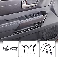 Vista 6 de Aunginsy Cubierta de panel de manija de puerta interior de automóvil compatible con Toyota Tundra 2022-2024 2025, panel de puerta delantera
