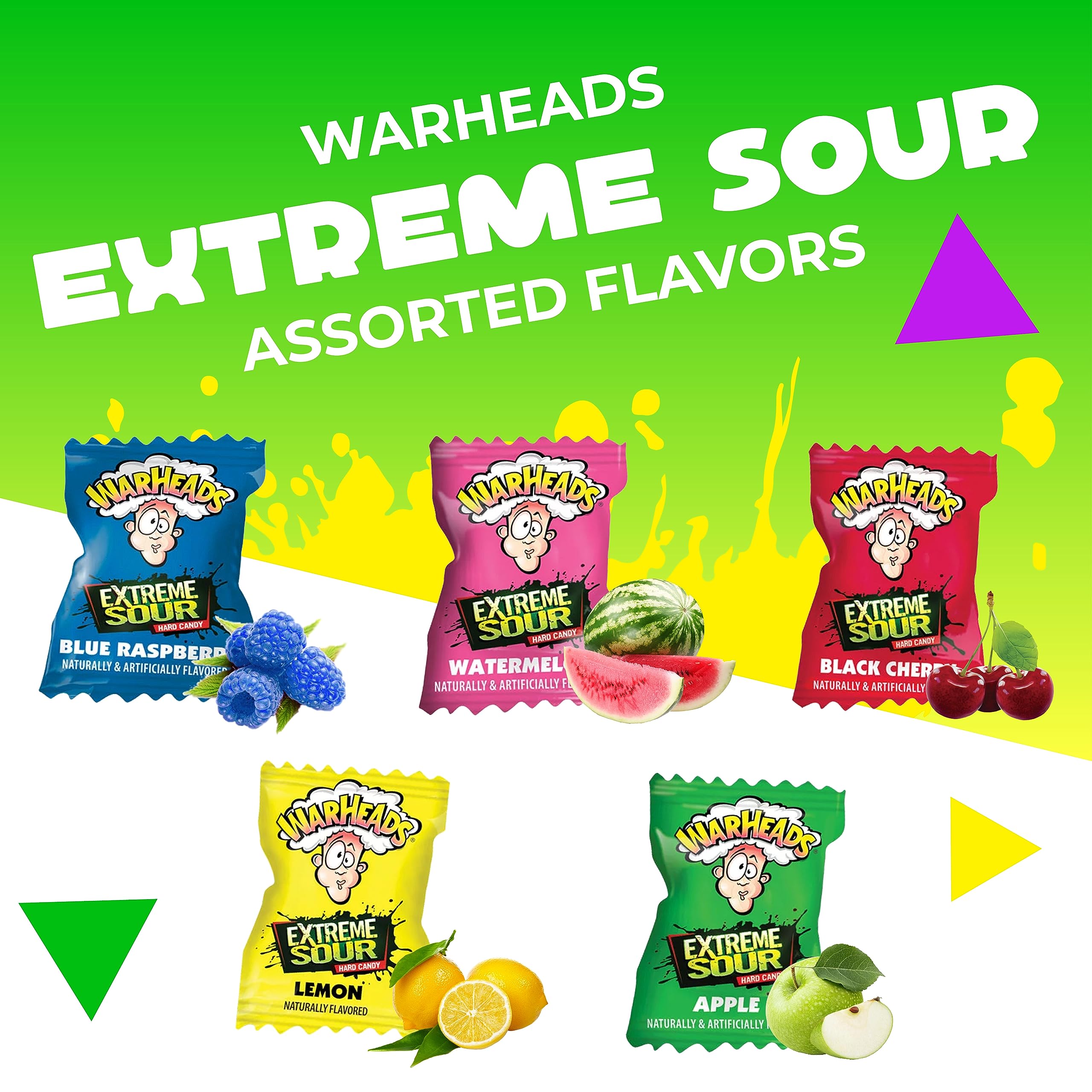 Warheads Extreme Sour Hard Candy Assorted Flavors Bulk