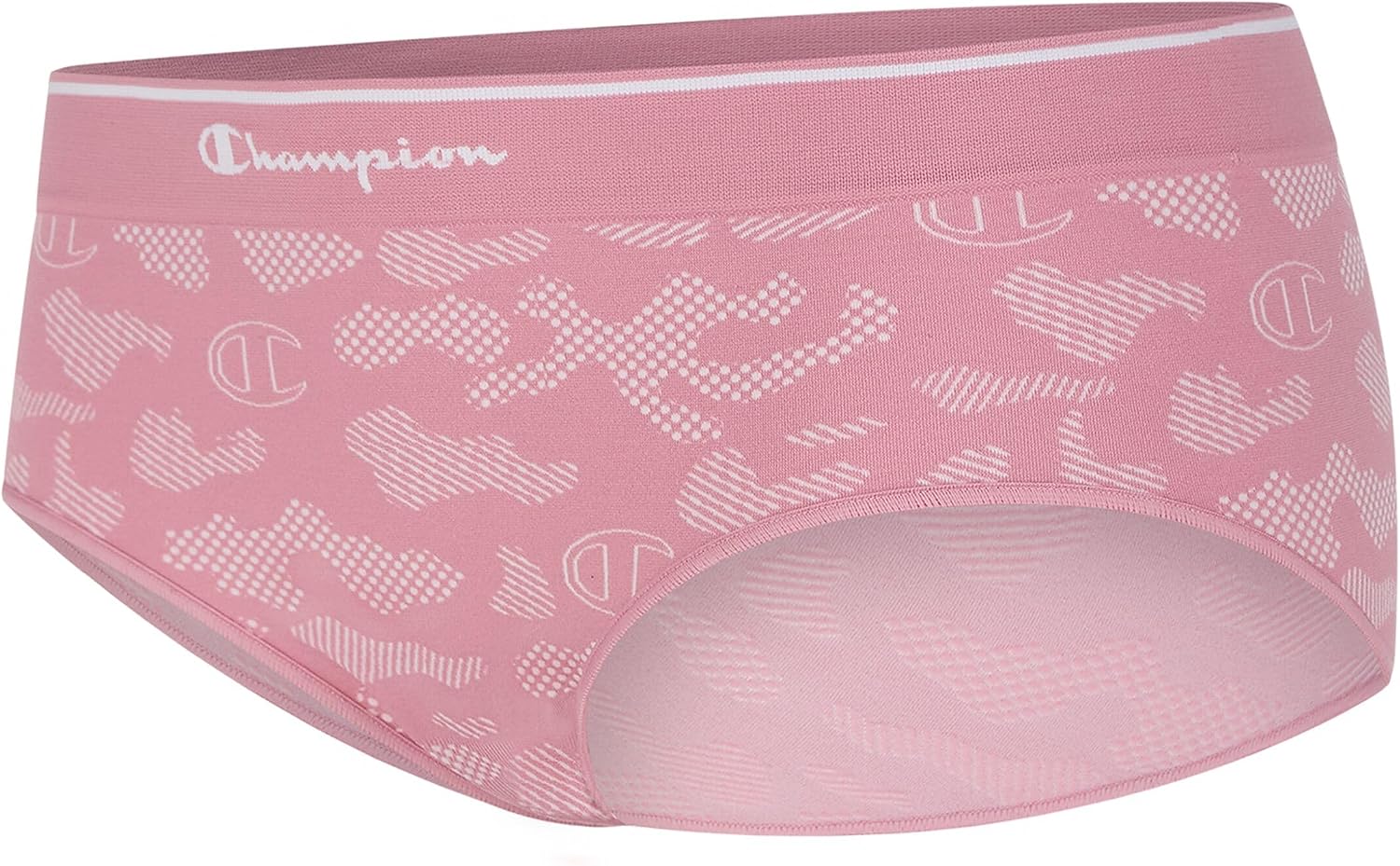 Champion Women's Seamless Underwear High-Cut Briefs Soft Stretch Nylon Panties Tag-Free Comfort, 5 Pack (Sizes XS-2XL)