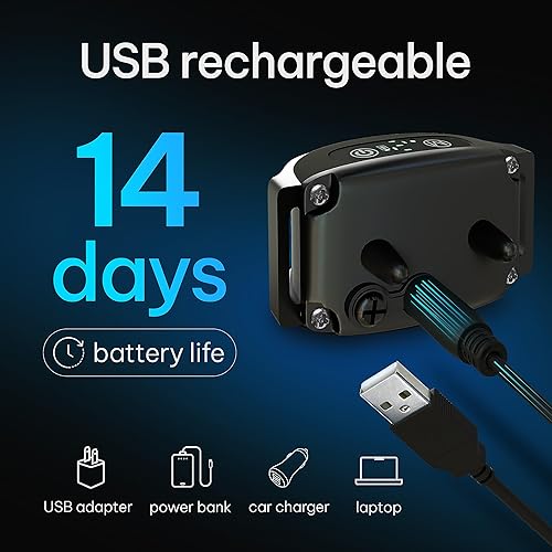 Miniatura 5 de Collar antiladridos recargable inteligente sin golpes para perros pequeños, medianos y grandes, control de ladridos impermeable con 5 niveles de