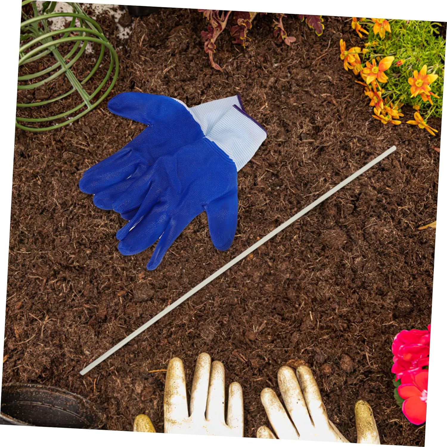 1Set Greenhouse Hoops Fiberglass Plant Support Stakes for Raised Beds Easy Installation Garden Support Durable and Stable Gardening Hoops for DIY Grow Tunnels