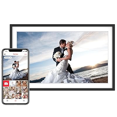 15.6'' Digital Picture Frame with 1920x1080 IPS Touch Screen, 32GB Frameo WiFi Digital Photo Frame, Share Photos/Videos and Send Best Wishes via Free App