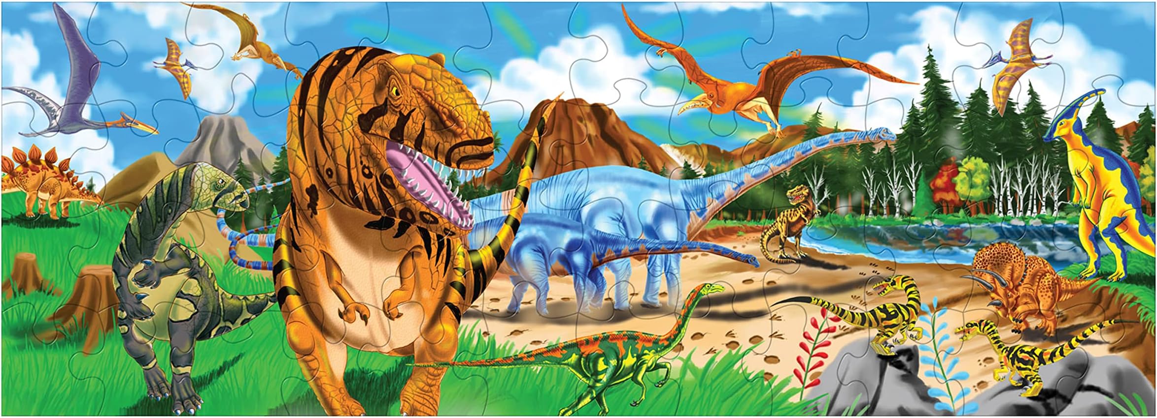 Land of Dinosaurs Floor Puzzle (48 pcs, 4 feet long) - FSC Certified