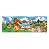 Melissa & Doug Land of Dinosaurs Floor Puzzle&comma; 48 pc Jumbo Jigsaw Puzzle&comma; Educational Screen Free Activity for Toddler&comma; Preschoolers and Kids Ages 3&plus; &lpar;4 feet Long&rpar; - FSC Certified