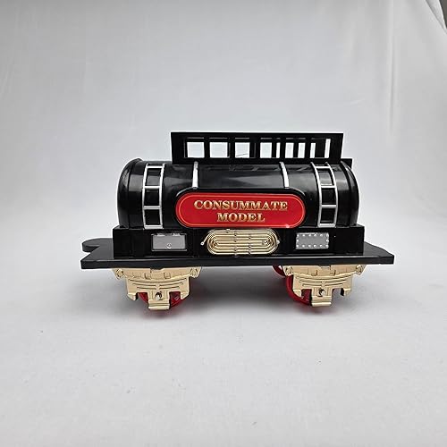 Miniatura 5 de Luxe and Realm Classics Train - Juego de tren de 24 piezas a batería con sonido y luz, motor de vapor de estilo vintage, juego de pistas,