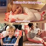 Mewaii Oreiller de corps en peluche de chat long, mignons animaux en peluche Kawaii soft Plushies, chaton en peluche Oreil de poupée pour filles garçons (Pink Cat) 20 De pouce)