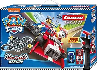 Carrera GO 20062535UK PAW Patrol Ready Race Rescue - GO Slot Racing Track With UK Plug, For Children From 6 Years And Adults,1:43 Scale, 4.9 Metres, With PAW Patrol - Chase & Marshall