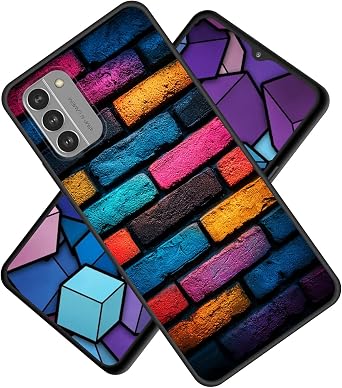 for Nokia G60 5G Case,Premium TPU Ultra Thin Flexible Shock Absorbent Silicone Rubber Protective Cover for Nokia G60 5G,Colorful Brick Wall