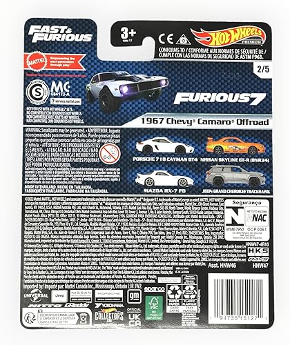 Miniatura 2 de Hot Wheels 1967 Chevy Camaro Offroad, Fast & Furious 2/5