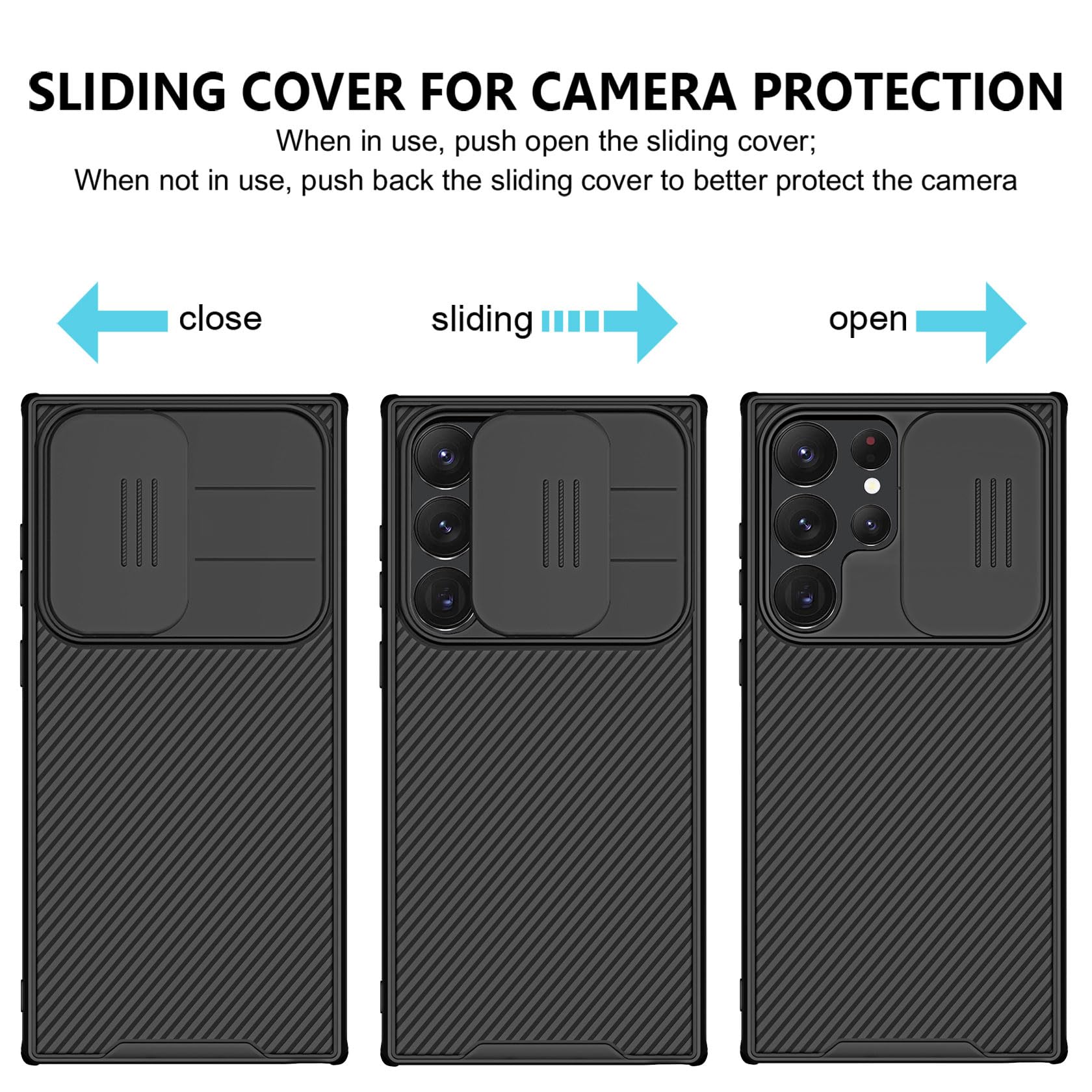 AROYI Cover Compatibile con Samsung S25 Ultra 5G, Cover S25 Ultra 5G Protezione Fotocamera Anti Graffio Hard PC Custodia per Samsung Galaxy S25 Ultra 5G (6.8") - Nero