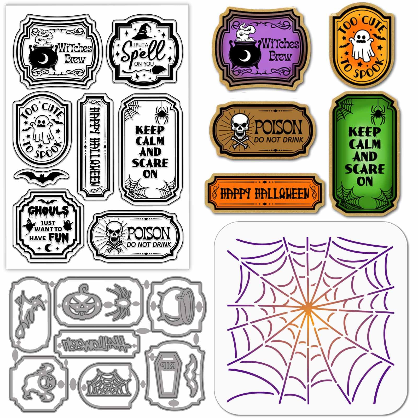 Pochoirs Halloween pour scrapbooking et carterie créative