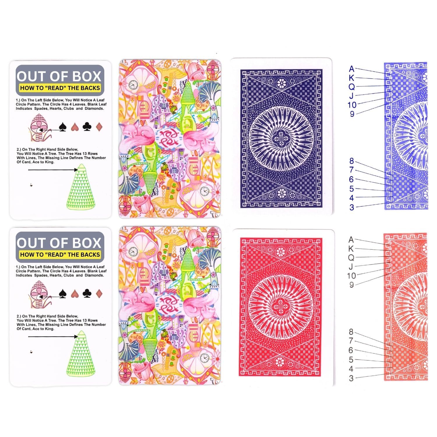 Out Of Box 4 Set Magic Spy Playing Cards Secret Trick Password for Every Card Best for Flash Game, Teen Patti, Rummy, Paplu, Magic Shows (B0CXJBD96R) Amazon Price History, Amazon Price Tracker