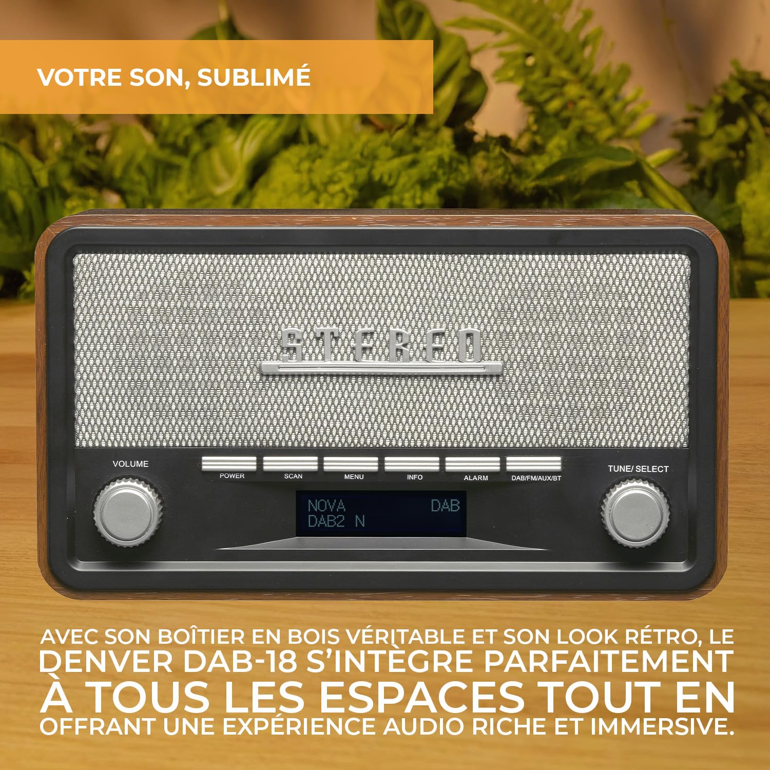 Denver Electronics DAB-18 Radio portable Personnel Analogique et numérique Noir, Gris - Radios portables (Personnel, Analogique et numérique, DAB+,FM, 87,5 - 108 MHz, Auto scan, 4 W)
