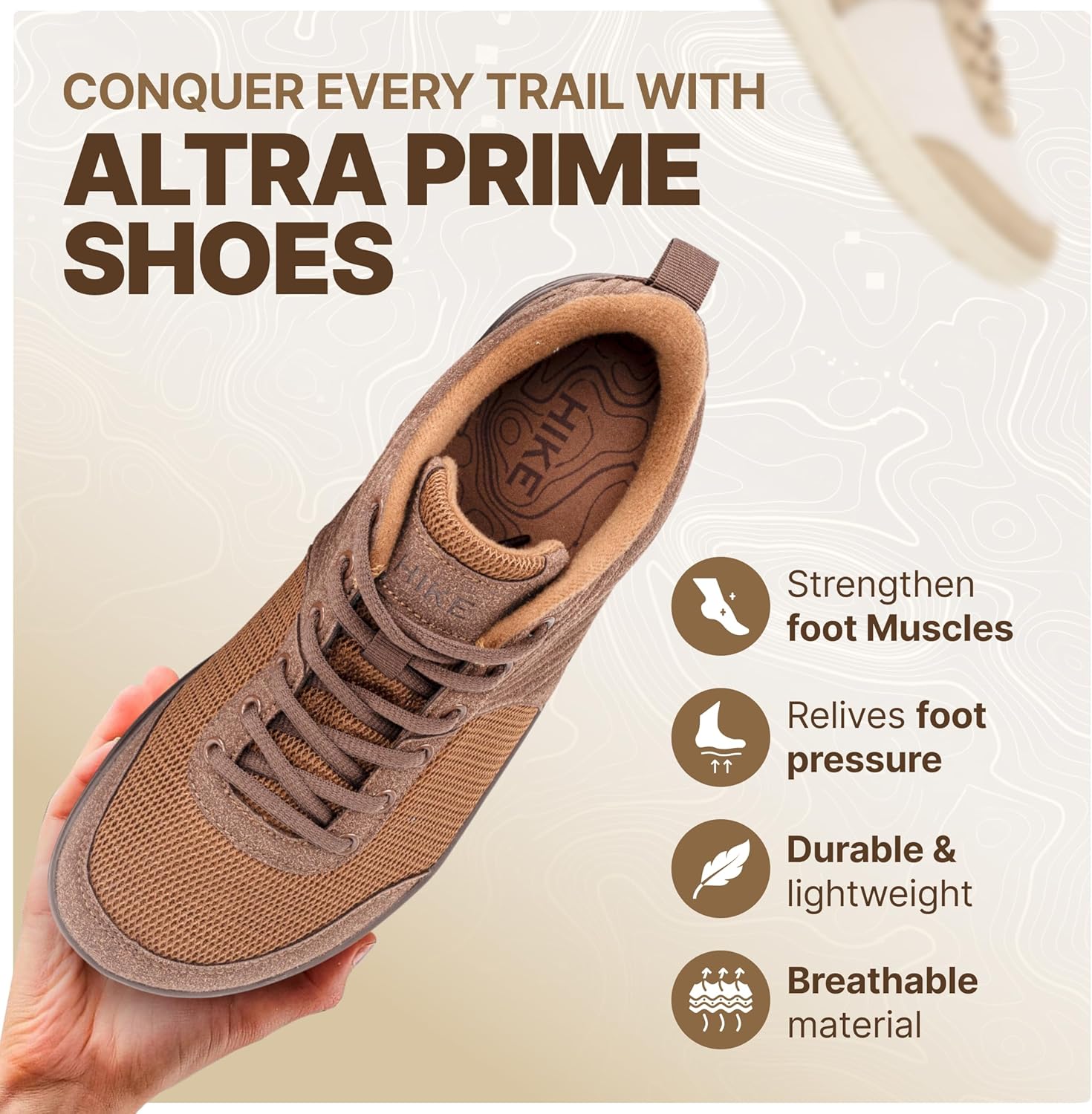 Hike Footwear Hike AltraPrime – Premium Leather & Pain-Free Barefoot Hiking Shoes, Hiking Boots for Women Men, Wide Toe Daily Wear Walking Shoes - Image 3