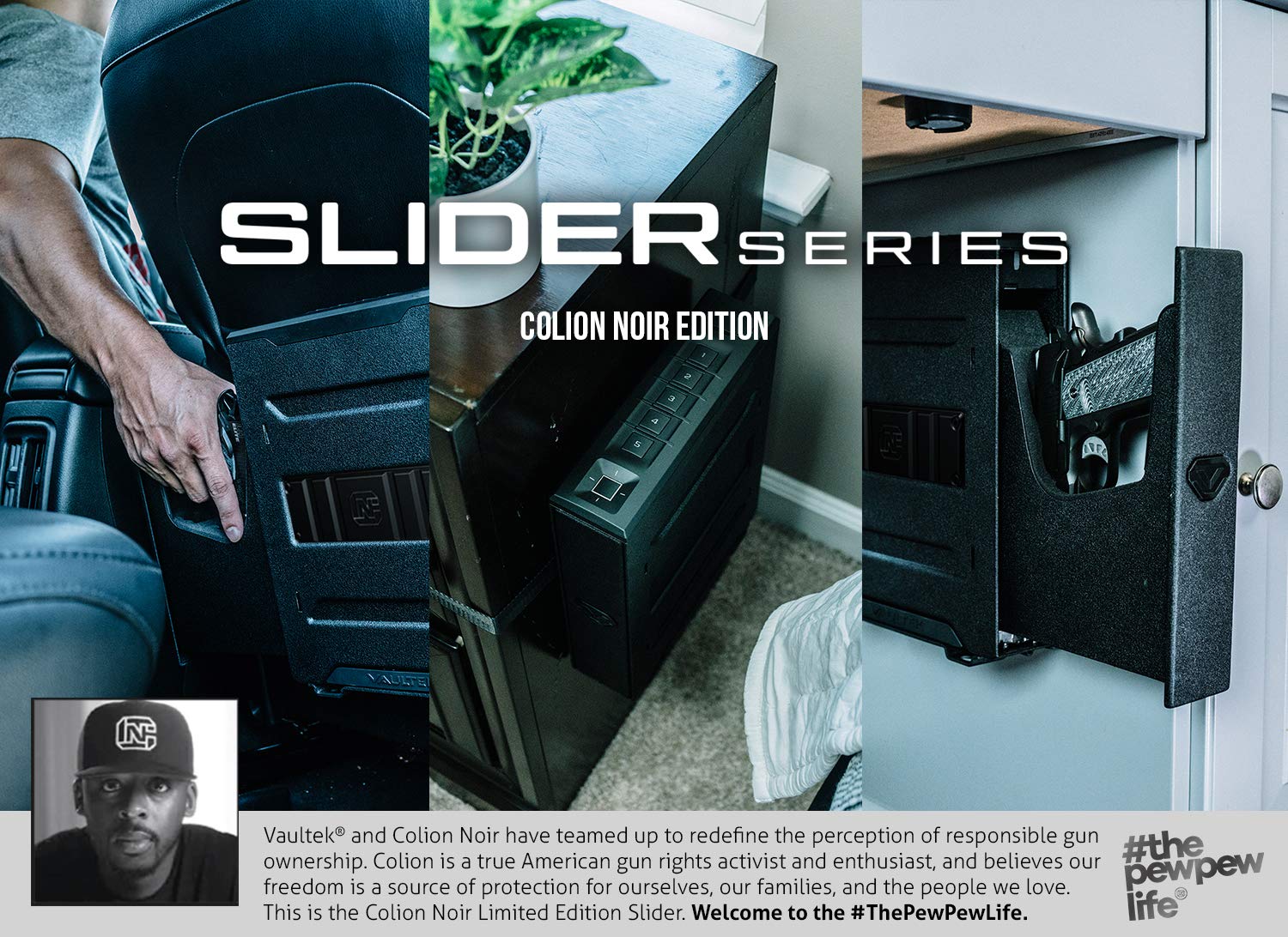 VAULTEK Slider Series Rugged Smart Handgun Safe Quick AutoOpen Sliding Door Pistol Safe with