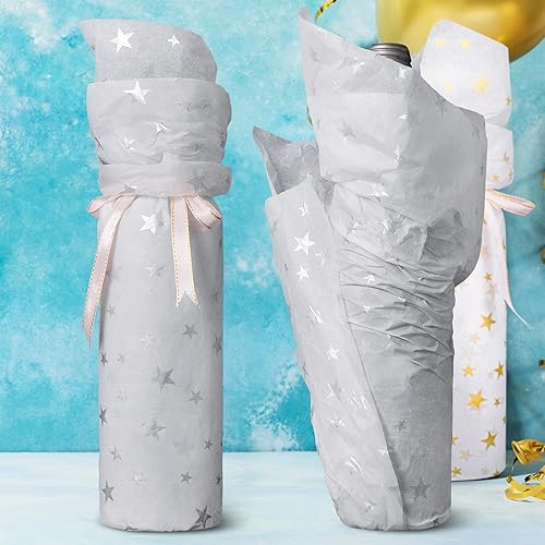 Miniatura 5 de MR FIVE Papel de seda de estrella a granel, 20 x 28 pulgadas, papel de seda de estrella para bolsas de regalo, papel de seda de estrella para