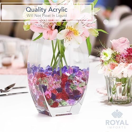 Miniatura 7 de Royal Imports Piedras acrílicas de cristal de hielo para rellenos de jarrones, mesa de fiesta, boda, fotografía, decoración de fiesta, manualidades,