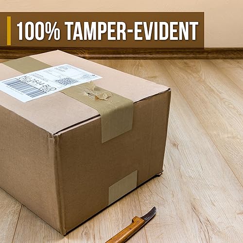 Miniatura 3 de 8NET - Cinta de sellado reforzada Kraft activada por agua, 5.5 mil, 63 libras de resistencia a la rotura, adhesivo fuerte y poder de sujeción,