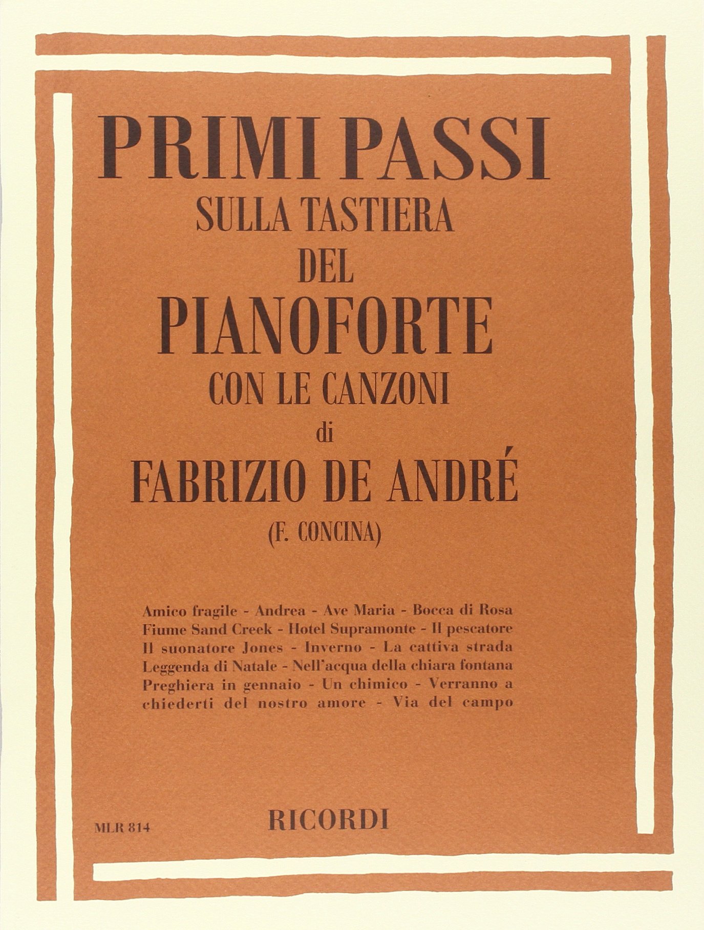 PRIMI PASSI: FABRIZIO DE ANDRE' PIANO