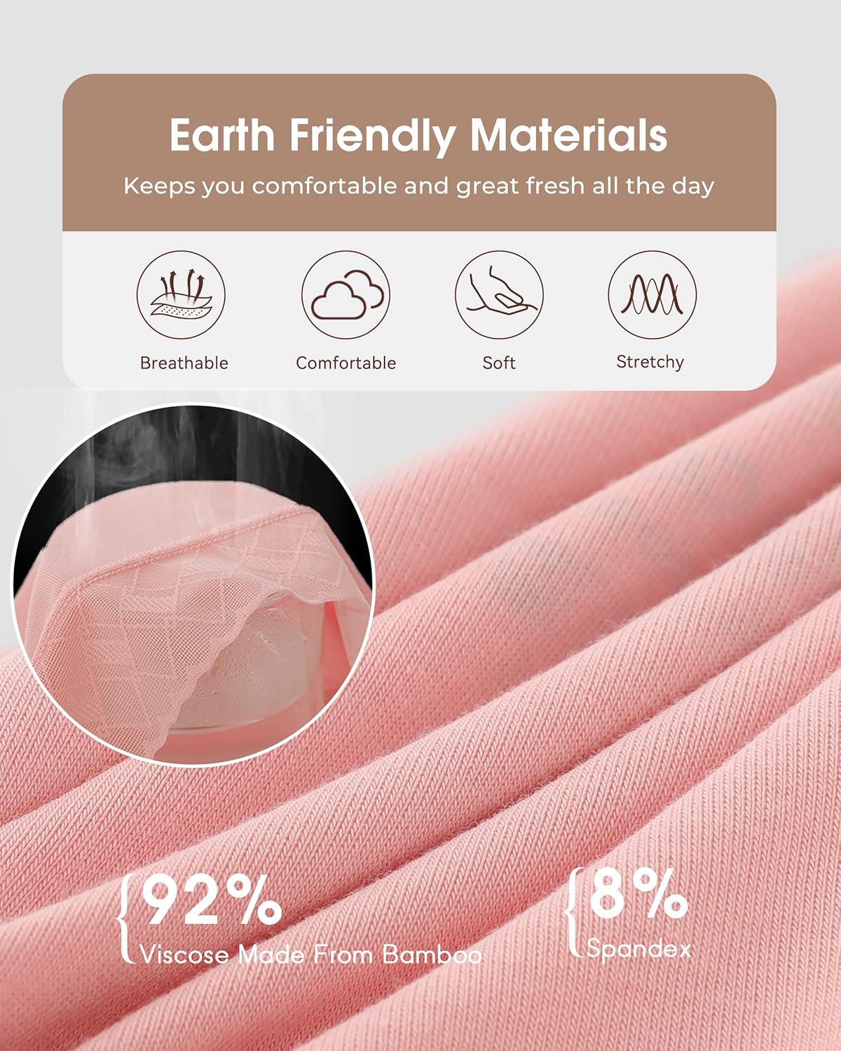 BAMBOO COOL Womens Underwear Bikini Underpants Lace Hipster Panties Soft Stretch Moisture Wicking Panties for Women, 6-Pack - Image 3