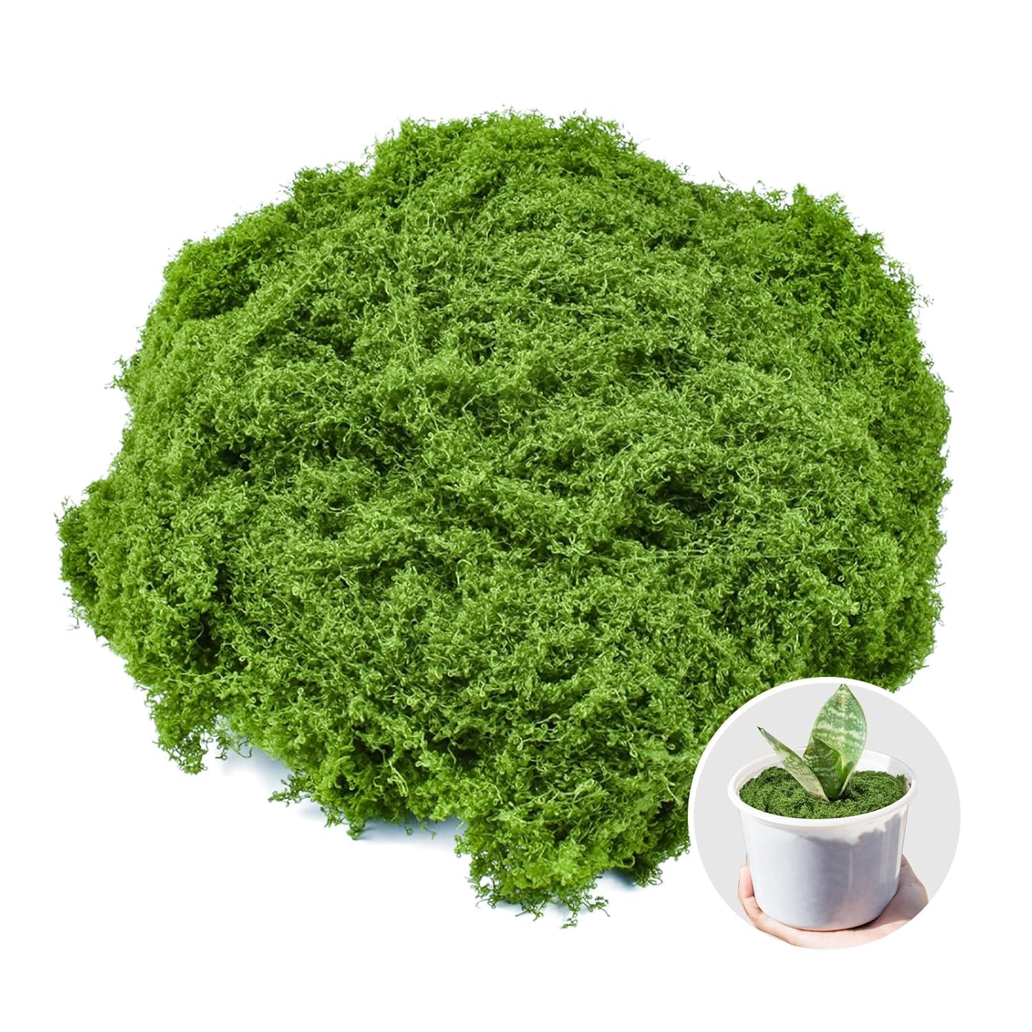 Artificial Green Moss 100g | Decorative Faux Moss for Crafts, Fairy Garden, Plant Pots, Table Centerpieces, Wedding Decoration, Floral Arrangements & DIY Projects-image-29