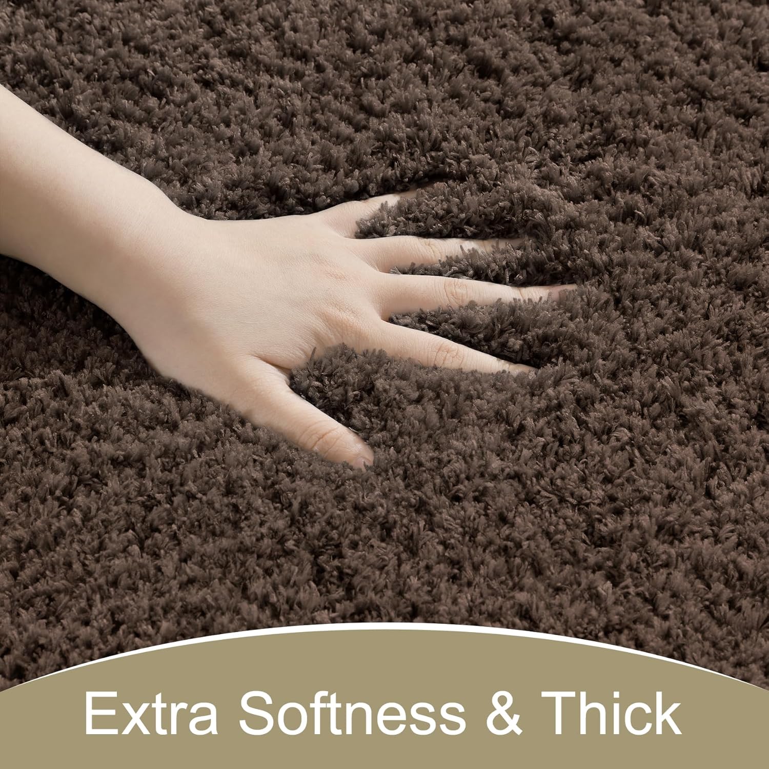 AROGAN Luxury Long Bathroom Runner Rug, 24x60 Inch Thick Soft and Absorbent Non Slip Bath Mat, Rubber Backing Quick Dry Rugs Carpets, Machine Washable Plush Mats for Shower Floor, Deep Brown