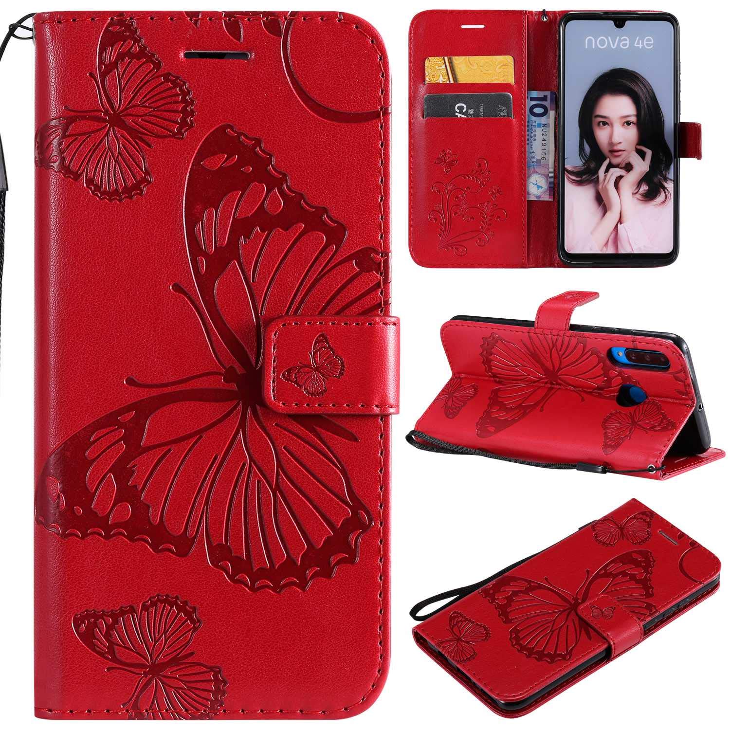 Saturcase - Custodia Protettiva Per Huawei P30 Lite, In Pelle PU