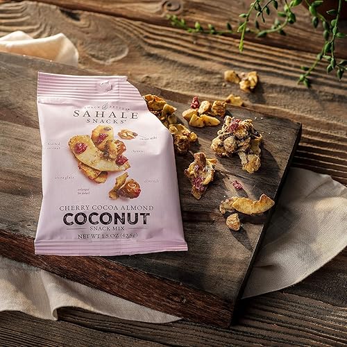 Miniatura 4 de Sahale Snacks Mezcla de bocadillos de cereza y cacao y almendras, 1.5 onzas (paquete de 18)