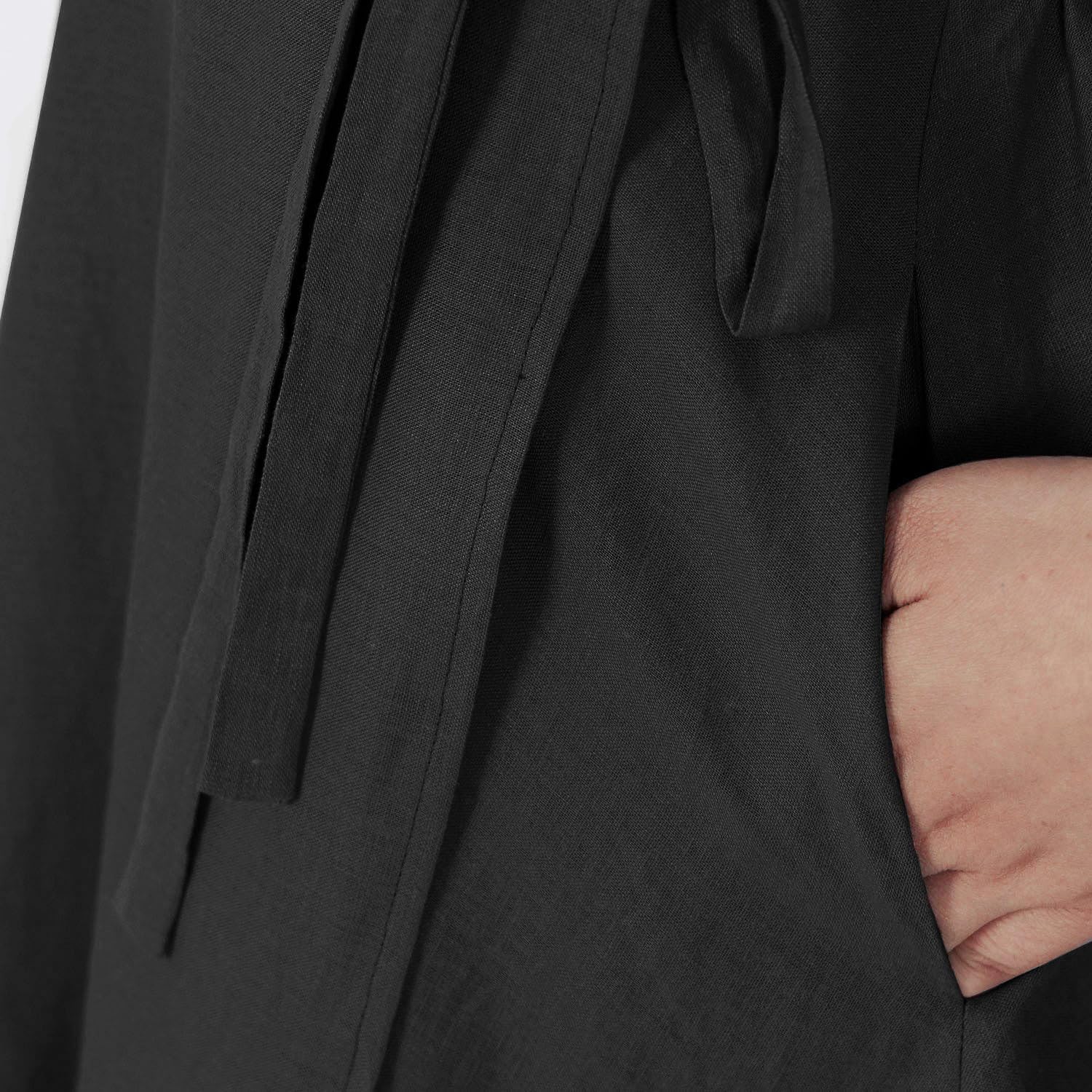 Mingyuezai Womens Wrap Skirt Ankle-Length Vintage Linen Skirts - Image 6