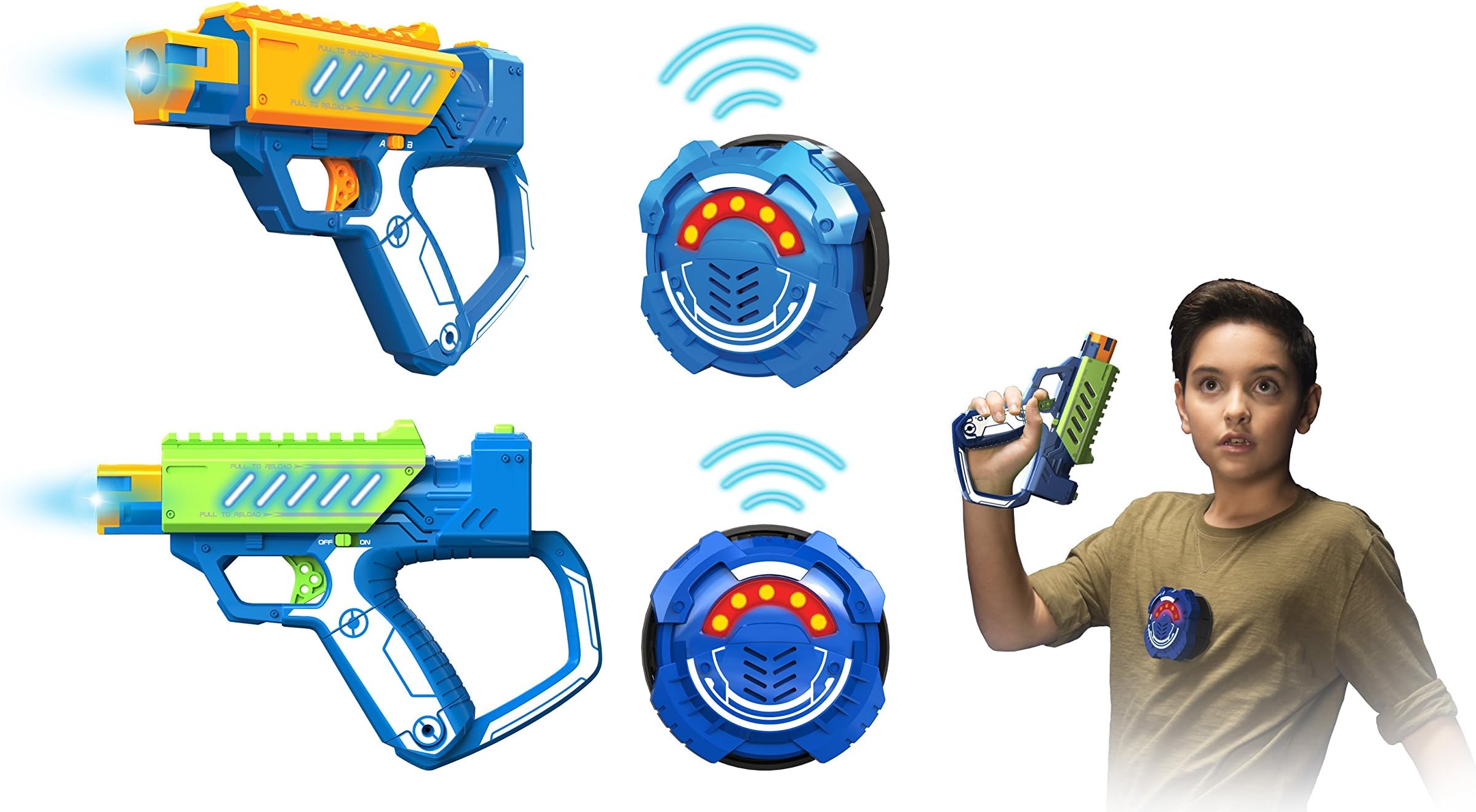 Silverlit Lazer M.A.D Gun Battle OPS Equiped with Basic Blaster x 2, M.A.D Target x 2, Upgradable