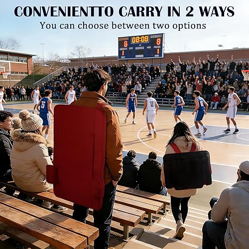 Miniatura 4 de Asientos de estadio con soporte para el respaldo, sillas gradas con respaldo y cojín extra ancho, asientos acolchados gruesos, asientos reclinables