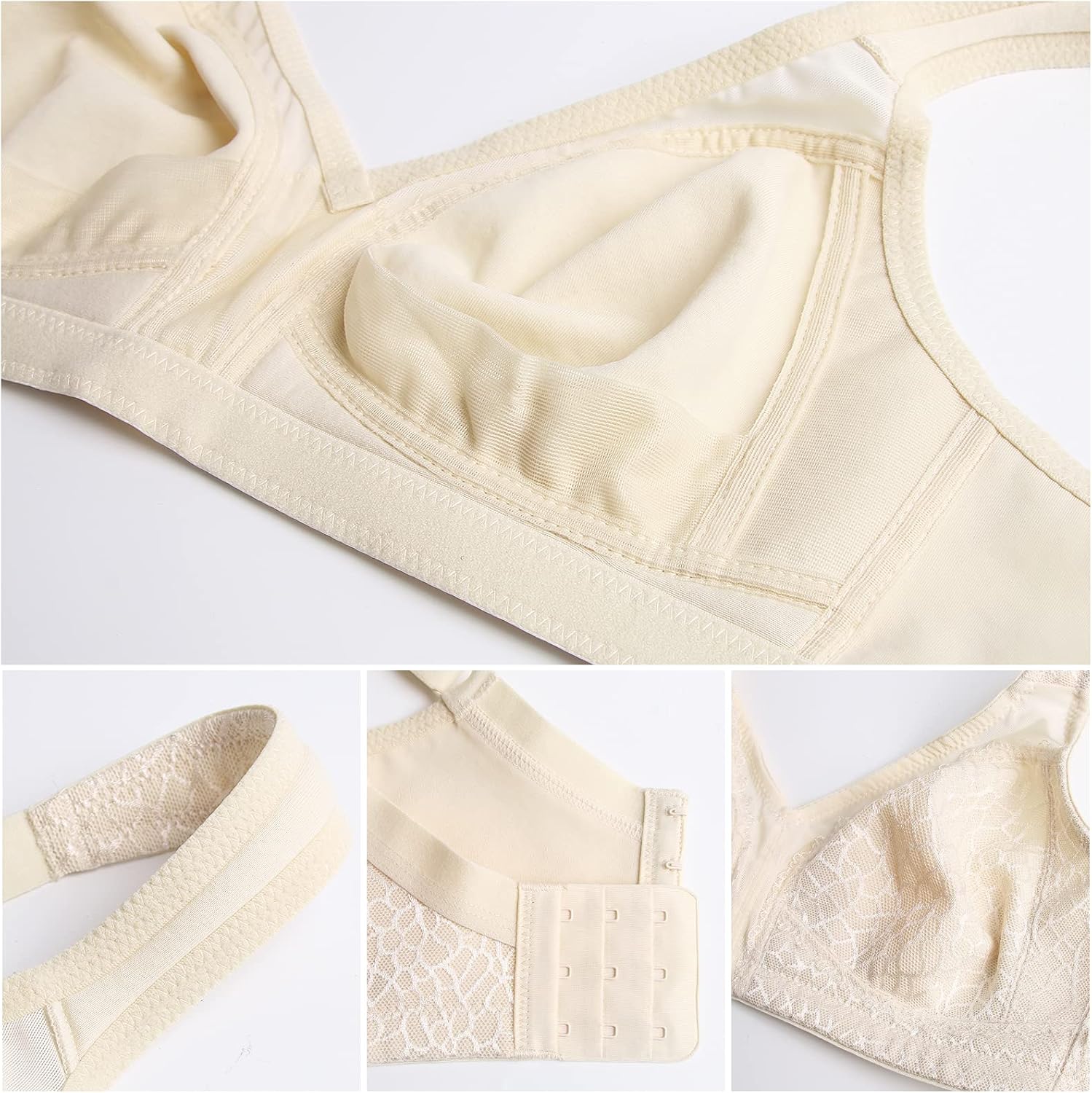 HACI Women's Minimizer Bra Full Coverage Everyday Wirefree Non Padded Plus Size for Large Bust Support Seamless - Image 5