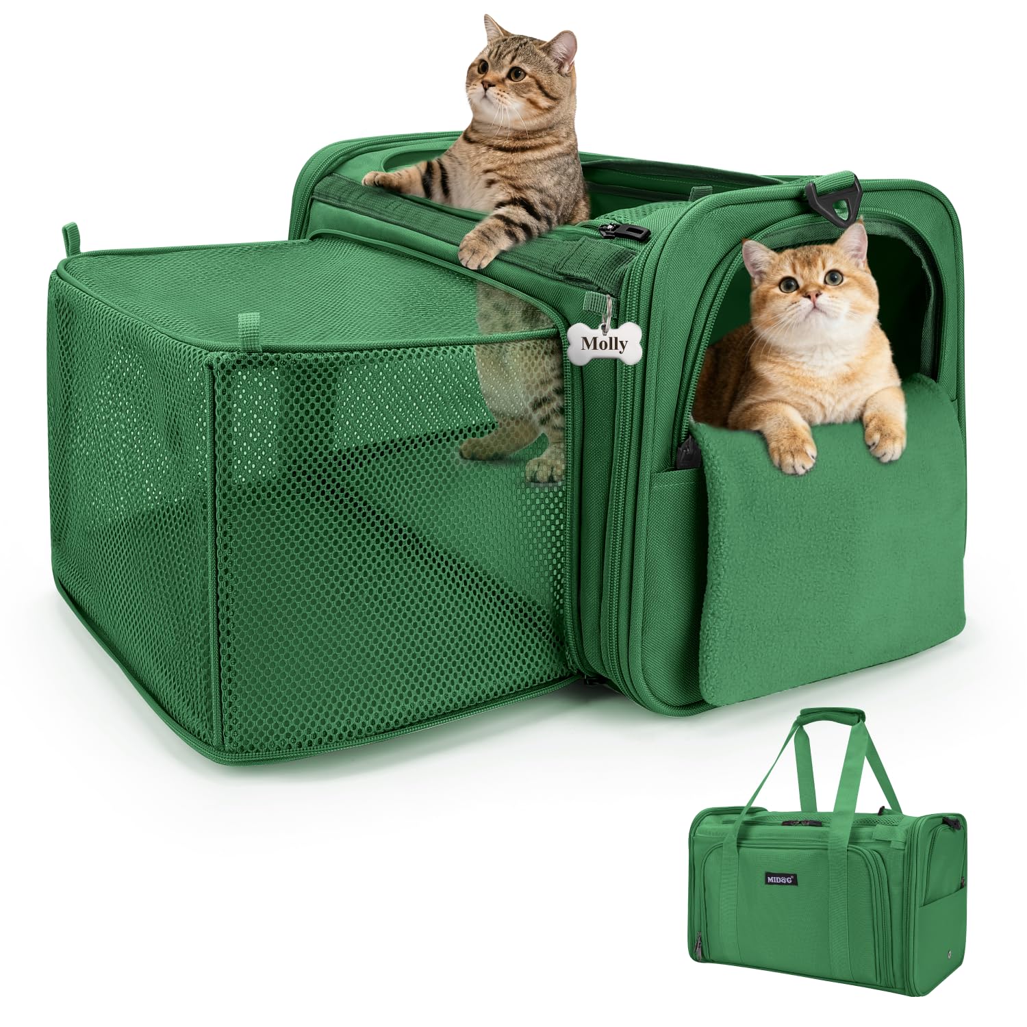 MIDOG Cat Carrier Soft for Small to Medium-Sized Cats,Up to 25 Lbs, TSA Airline Approved Soft Sided Pet Carrier