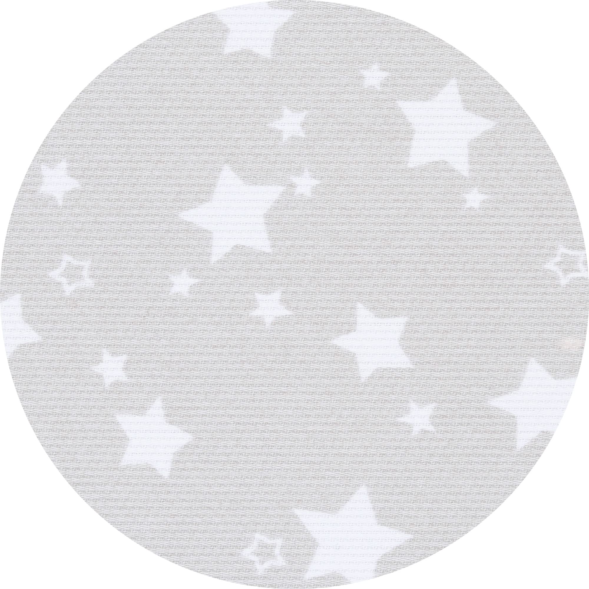 babybay Himmel Piqué mit Band passend für alle Modelle bis 96 cm Länge, perlgrau Sterne weiß