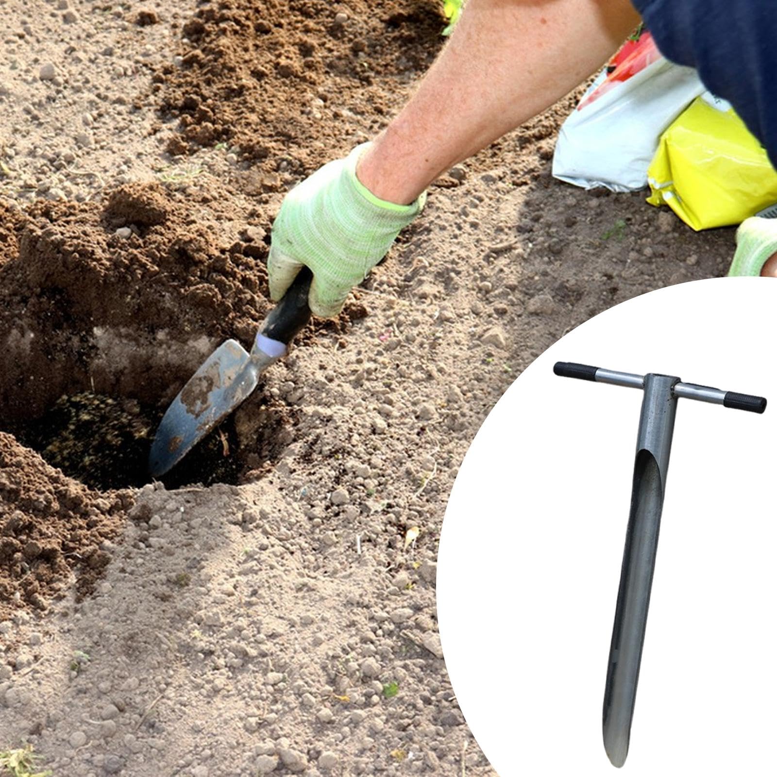 Bodenprobensonde, 80 cm lang, Bodenprobenahmegerät für Pflanzenpflege, Forstwirtschaft und Gartenbau, 6cm