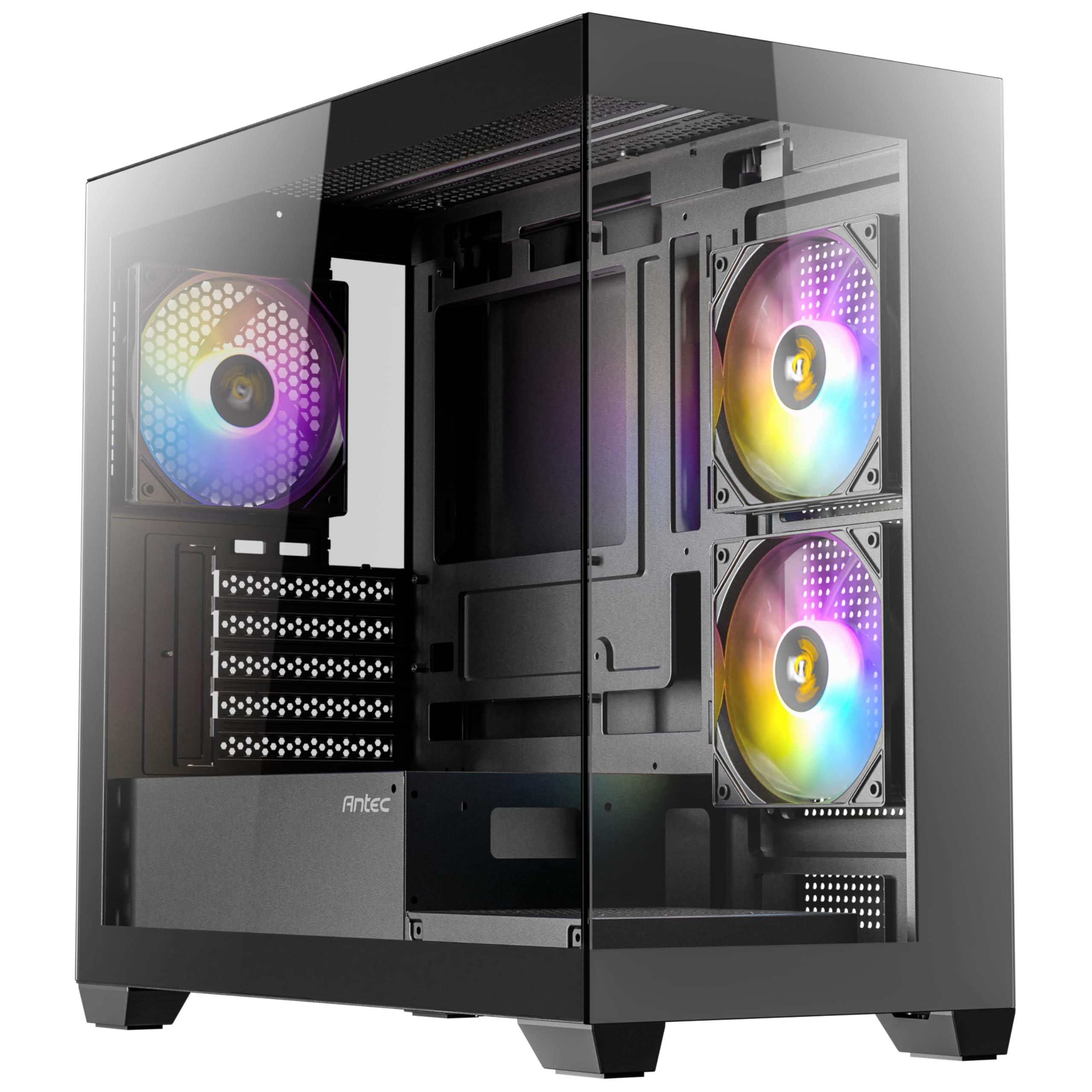 Antec CX300 ARGB Gaming Kasa – 4x ARGB Fanlı, Temperli Cam Yan Panel, ATX Mid Tower Siyah