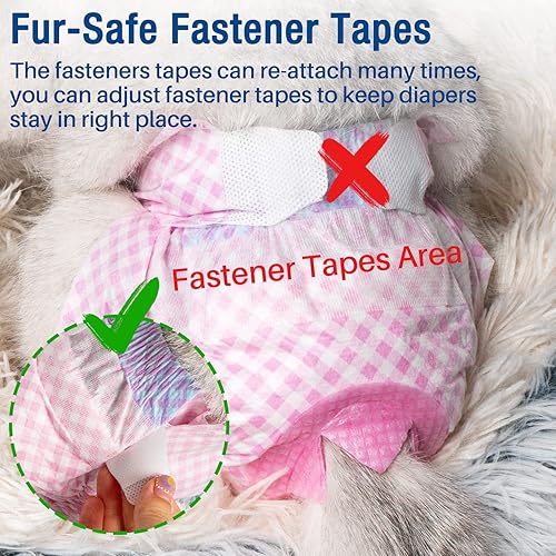 Miniatura 5 de Pet Soft Pañales para perros femeninos  Pañales desechables para perros, pañales para gatos hembras, pañales para cachorros con orificio de cola de