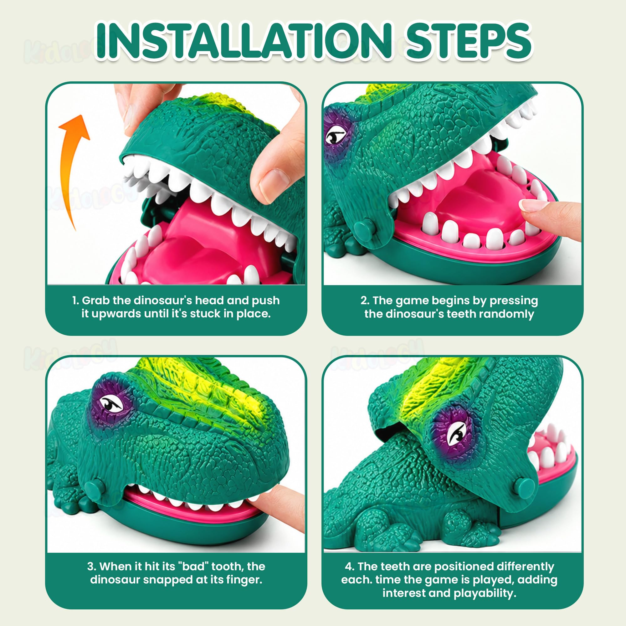 Kidology Crocodile Teeth Toys for Babies | Crocodile Biting Finger Games for 0-3 Years Toddlers Toy | Educational Learning Preschool Toy Dentist Games with Funny Sounds 2